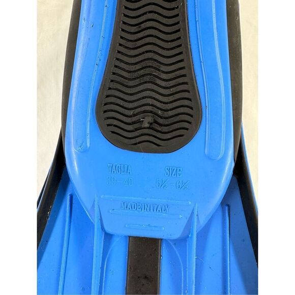 Cressi Mens Blue Black Snorkeling Scuba Full Foot Rondinella Fins Size mens 6.5 - Picture 7 of 10